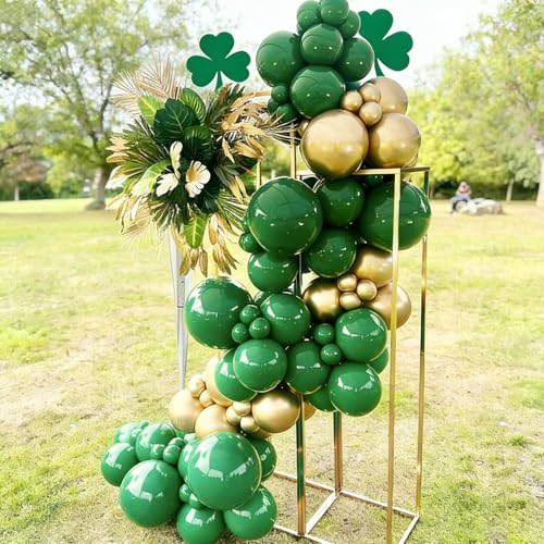 60pcs Green & Gold Latex Balloons for Parties & Celebrations