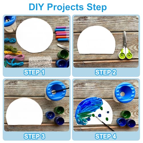 PATIKIL 3-Inch Round Card Stock Cutouts, 25Pcs Sky Blue Thick Paper Circles for DIY Crafts and Bulletin Boards