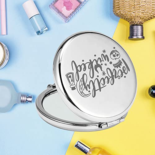 Villains Perfectly Wicked Stainless Steel Pocket Mirror - 2.55 Inch