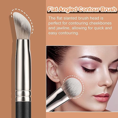TEOYALL Under Eye Concealer Brush - Cat Paw Angled Makeup Brush