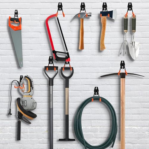 KURUI 2.8 Inch Heavy Duty Garage Wall Hooks - 2 Pack Metal Tool Organizer