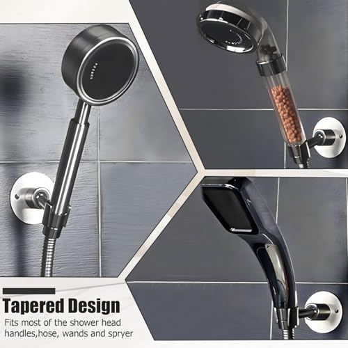 BokWin Stainless Steel Adjustable Shower Head Holder, Brushed Nickel Finish
