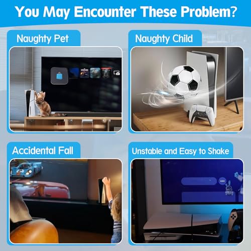 PS5 Slim Stand Console Bracket Holder - Transparent & Black