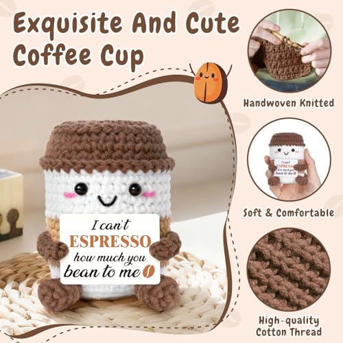 I Love You Coffee Gift - Hand-Knit Emotional Support Cup for Couples