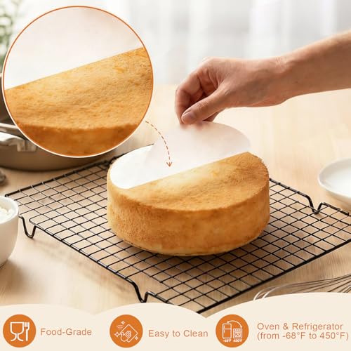 Vivinin 200PCS Non-Stick 9-Inch Parchment Paper Rounds for Baking