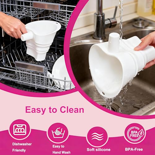 Food-Grade Silicone Flour Funnel for KitchenAid Mixer 4.5-5QT