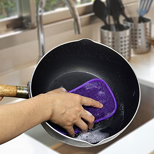 Durable Reusable Kitchen Sponges - Pack of 5 | Non-Scratch Scrub Pads