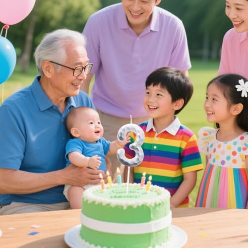 Golf Number Birthday Candle - Premium Sports Party Decoration