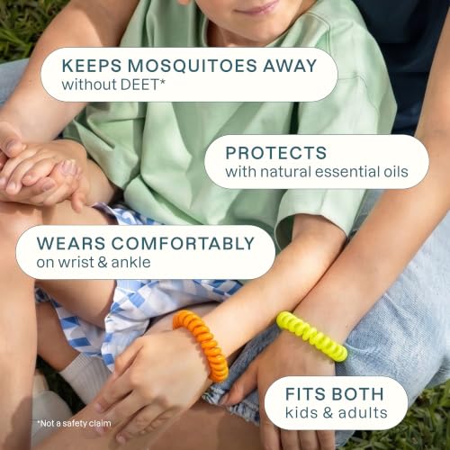 Cliganic Mosquito Repellent Bracelets - Natural 10 Pack for Kids & Adults