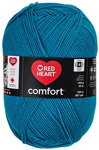 Red Heart Comfort Yarn Peacock 16oz/454g Worsted Weight Acrylic Craft Yarn
