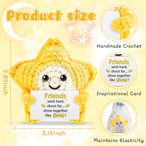 Handmade Yellow Star Gift for Best Friends - Emotional Crochet Keepsake