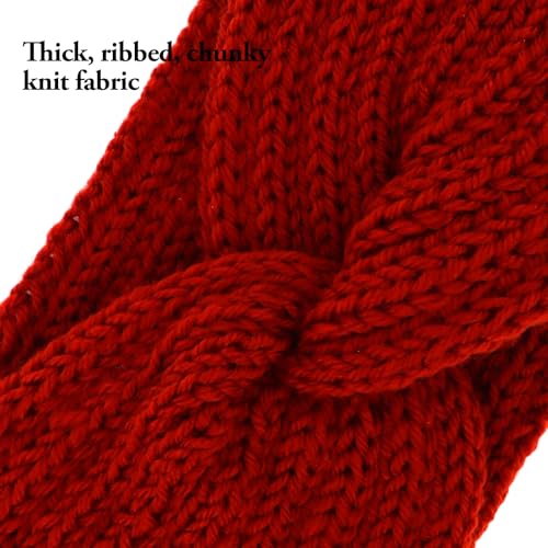 Moikolok 4-Pack Stretchy Winter Headbands Ear Warmers for Women