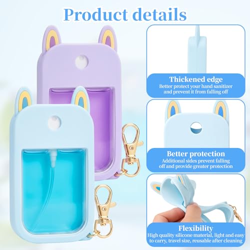 Silicone Hand Sanitizer Spray Case 2-Pack Compatible with Touchland 1 oz