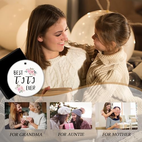 Best Titi Ever Ceramic Ornament - Ideal Gift for Mom & Grandma