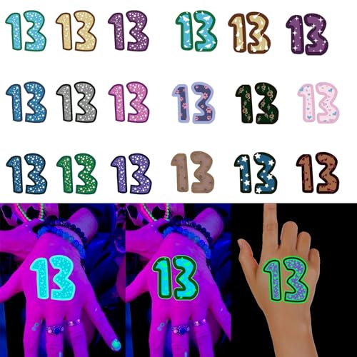 Glow in the Dark Temporary Hand Tattoos 24 Pcs Party Favors