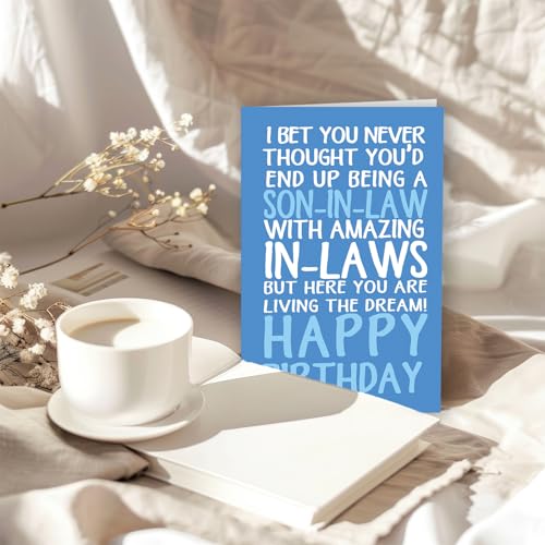 Funny Son-in-Law Birthday Card with Red Envelope – Humorous Greeting