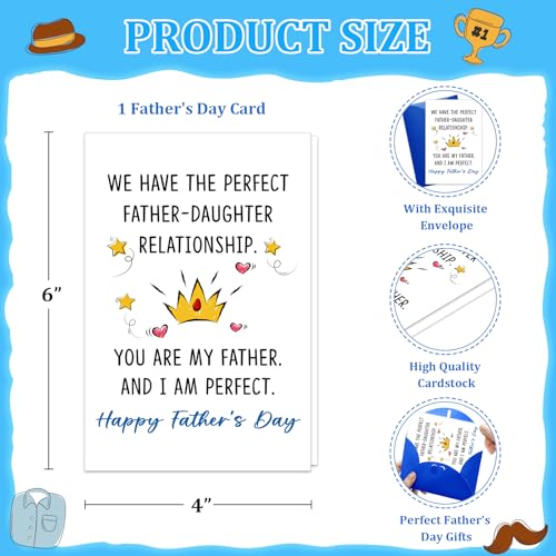 Hilarious Father's Day Card from Daughter - 4x6 Premium Card