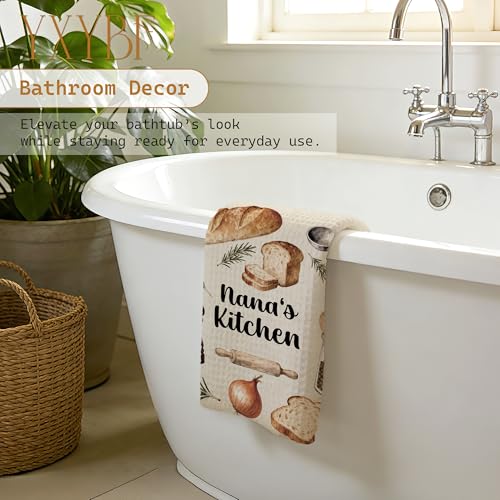 Nana’s Kitchen Waffle Weave Dish Towel - Decorative 16x24 Inch Gift