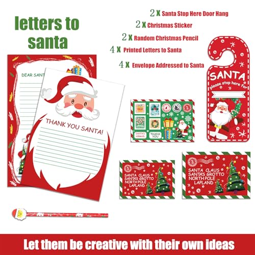 14-Piece Letter to Santa Kit for Christmas Wishes & Fun