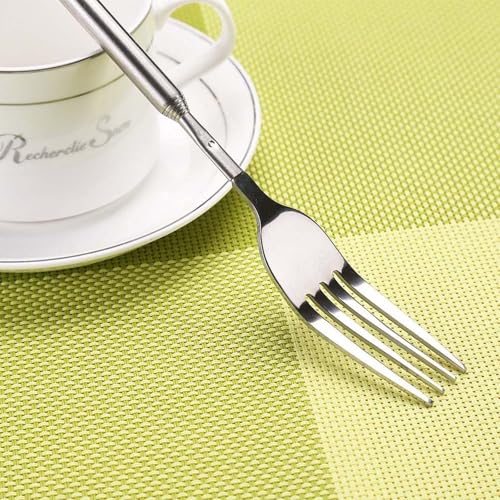 YAMHOHO Telescopic Fork - Extendable Stainless Steel Cutlery 8.7-25.4 inches