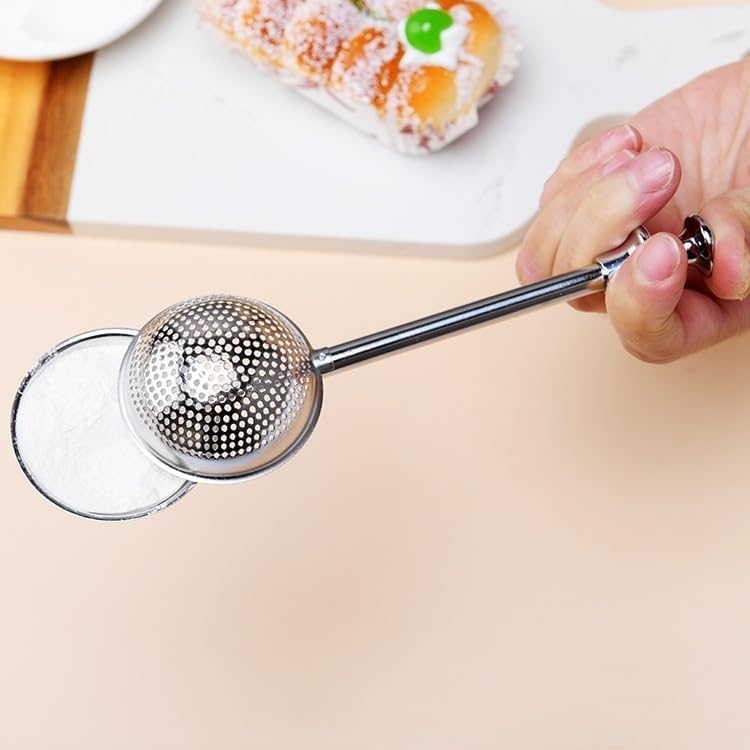 Stainless Steel Flour Powder Filter Spoon - Baking Dusting Wand