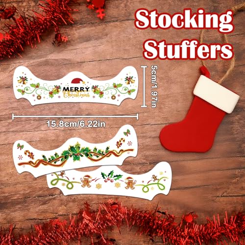 Christmas Face Makeup Patches 12 Pairs Temporary Tattoo Eyeliner Stickers