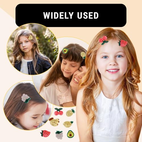 LOGJAM 10 PCS Fruit Hair Claw Clips Small Acetate Non-Slip Hair Accessories