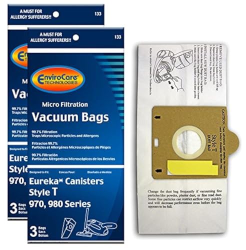 EnviroCare Micro Filtration Vacuum Bags for Eureka Canister Vacuums 6-Pack