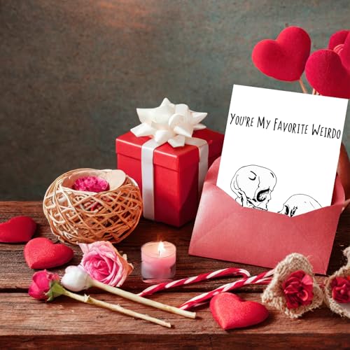 Goth Dark Humor Valentine's Day Card - You're My Favorite Weirdo