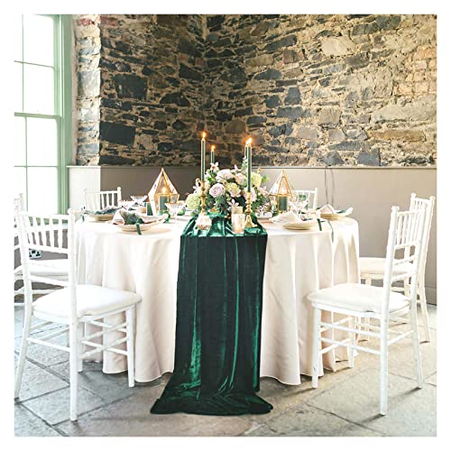 Velvet Table Runner Emerald Green 29x120 Inches - Soft Fabric Wedding Party Decor - Variation of THIS listing