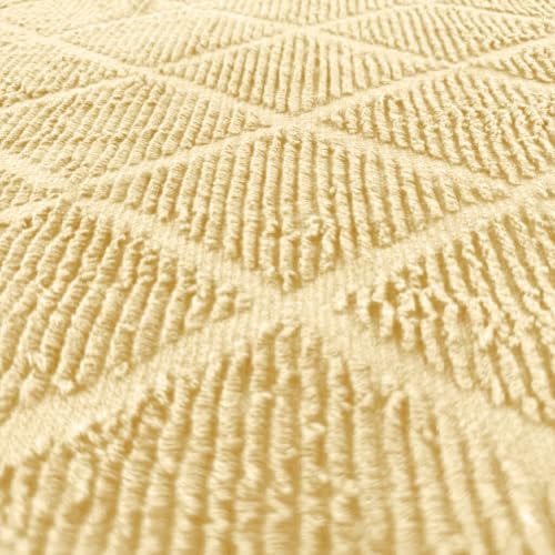 DecorRack 100% Cotton Kitchen Towels Set of 4 - 16x27 in, Ivory
