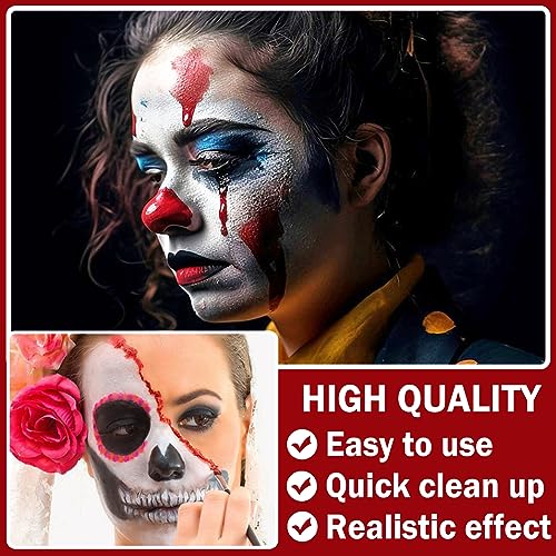 CAHIUYOA Washable Fake Blood Cream for Halloween Zombie Vampire Makeup