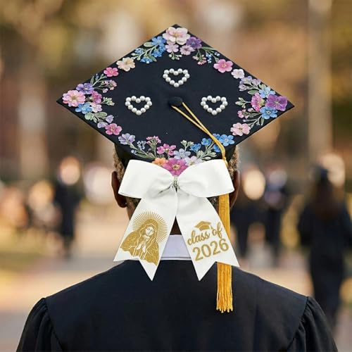 Our Lady of Guadalupe Graduation Cap Bow Decoration 2026