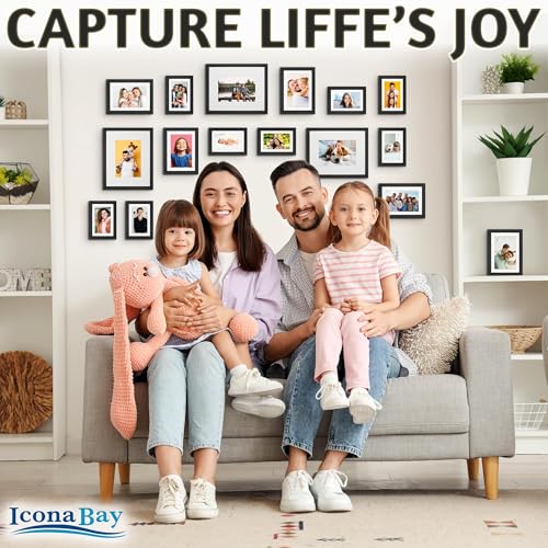 Icona Bay 4x6 Black Balsam Photo Frame with Removable Mat