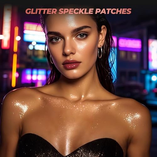 Rose Gold Glitter Freckles Body Patches Waterproof Makeup 10pcs