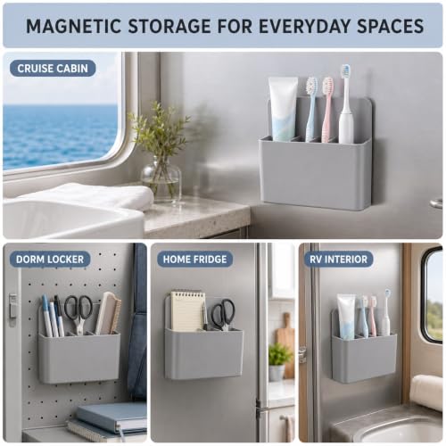 Magnetic Toothbrush Holder for Cruise Cabin - Space-Saving Organizer