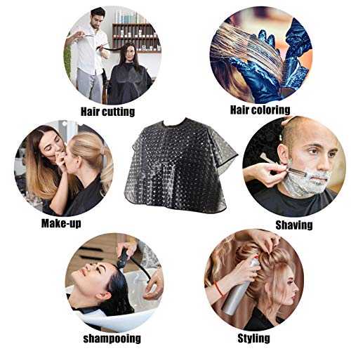 YELEGAI Waterproof Hair Dye Cape, Black Salon Shampoo & Bleach Apron