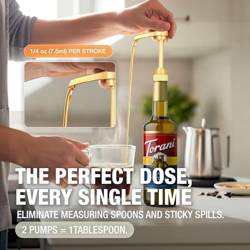Premium Coffee Syrup Pump Dispenser for 750ml Bottles - 7-Pack