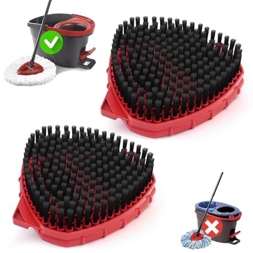 2-Pack Scrub Brush Heads for O-Cedar EasyWring Spin Mop