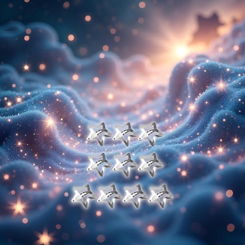 Jowxsx Silver Star Snap Hair Clips - 20PCS Hollow Pentagram Barrettes