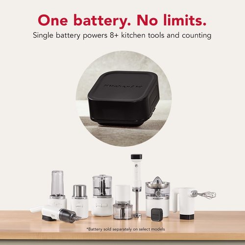 KitchenAid Go Cordless Food Chopper - battery sold separately, KFCR500, Porcelain White
