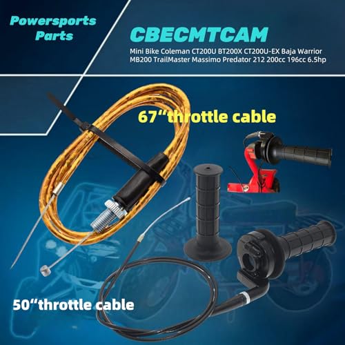 22mm 7/8" Twist Throttle fit Coleman Powersports 196cc CT200U CT200U-EX Trail 200 & Baja Mb165 Mb200 SSR125 Mini Dirt Bike 50-125cc Pit Bike/ATV Quad(50 inch)