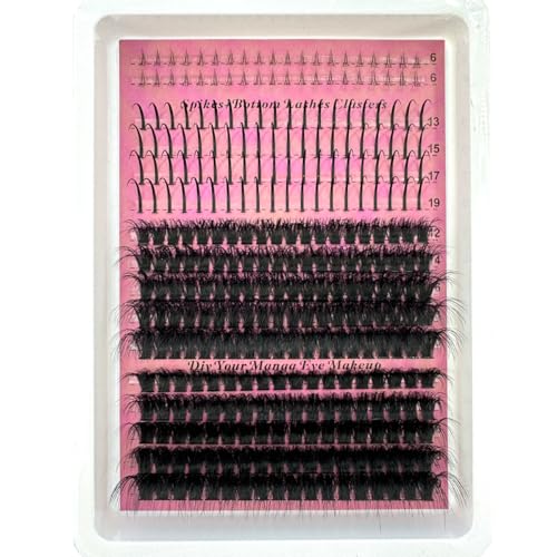CuvDhe Spiky Lash Clusters & Bottom Individual Eyelash Extensions DD Curl