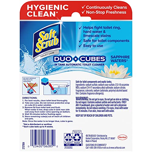 Soft Scrub Duo-Cubes In-Tank Toilet Cleaner - Sapphire Waters
