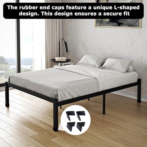 Black Bed Frame Corner Guards - 4 Pcs Rubber Protectors