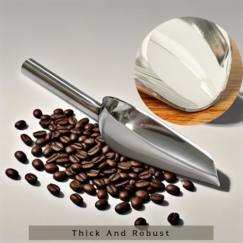Olmaanseta 6 oz Stainless Steel Small Ice Scoop for Kitchen and Freezer
