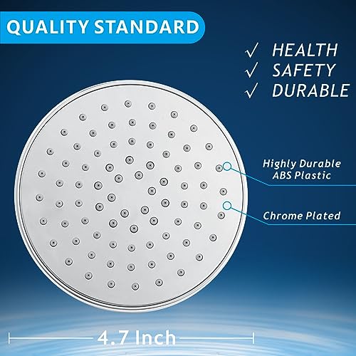 Nuodan 4.7-Inch High-Pressure Rainfall Shower Head - Chrome (1 Pack)