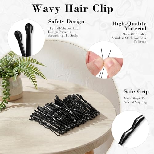 Dopenspi 50-Count Mini Bobby Pins 1.38 Inch Small Metal Hair Pins for Women