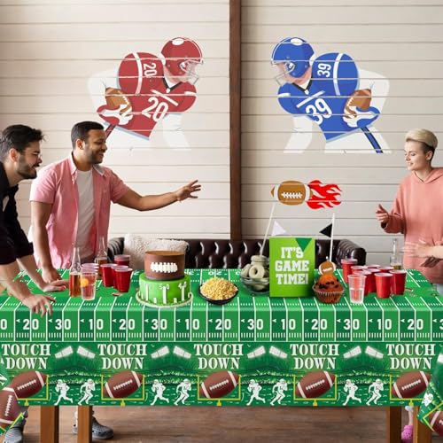 Football Party Tablecloths - Set of 3 Rectangle Covers, 51x86in