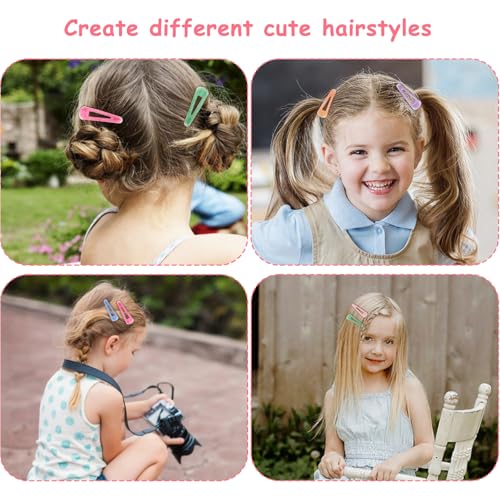 Glitter Snap Hair Clips 24PCS Sparkling Sequin Metal Hair Barrettes